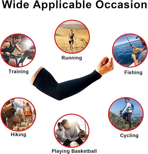 Miniatura 6 de PFFY 4 pares de mangas de enfriamiento con protección UV para hombres y mujeres UPF 50 manga solar