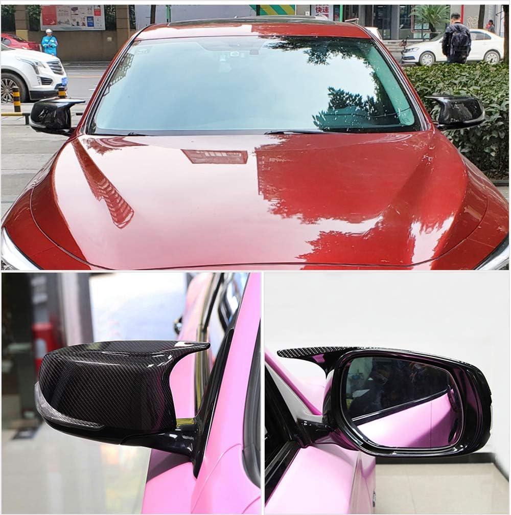 Carbon Fiber Mirror Covers for Infiniti Q50 Q60 Q70 QX30 QX50 2014-2020 Lightweight Replacement Style, UV-Protected Gloss Finish, No-Damage Install, Sport Exterior Upgrade for Tuning Fans