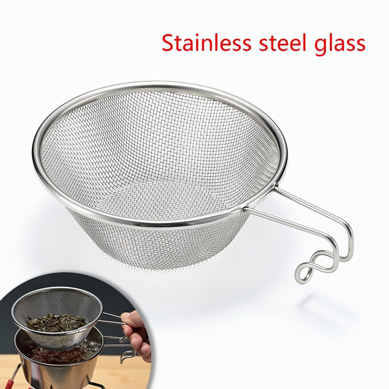 Sitko Kuchenne Durszlak Ze Stali Nierdzewnej Outdoor Camping Supplies Wędkarstwo Narzędzia Kuchenne Łyżka Do Odcedzania