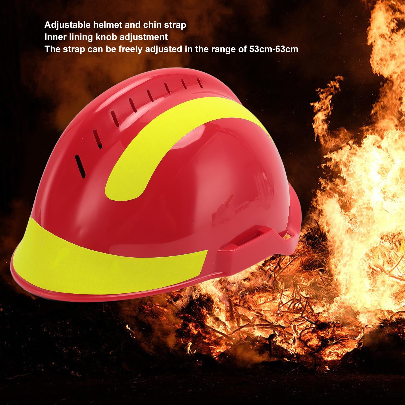 Casque de sécurité, Casque de sauvetage résistant aux chocs Casque de sécurité à ventilation réglable Casque de sécurité résistant à la chaleur pour la construction (rouge)