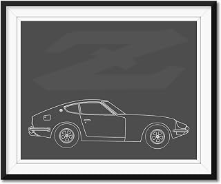 Datsun 240Z 260Z 280Z Outline Inspired Poster Print Wall Art Decor Handmade Z Car Nissan S30 (Unframed)