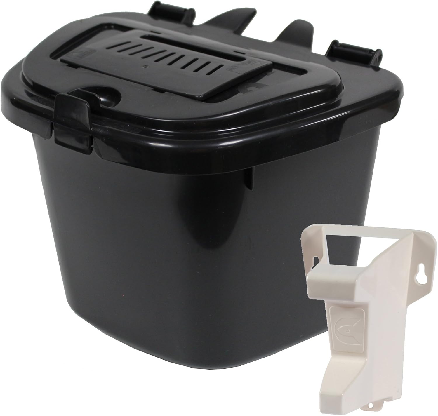 AllGreen Black 5L Vented Kitchen Compost Caddy Composting Bin for