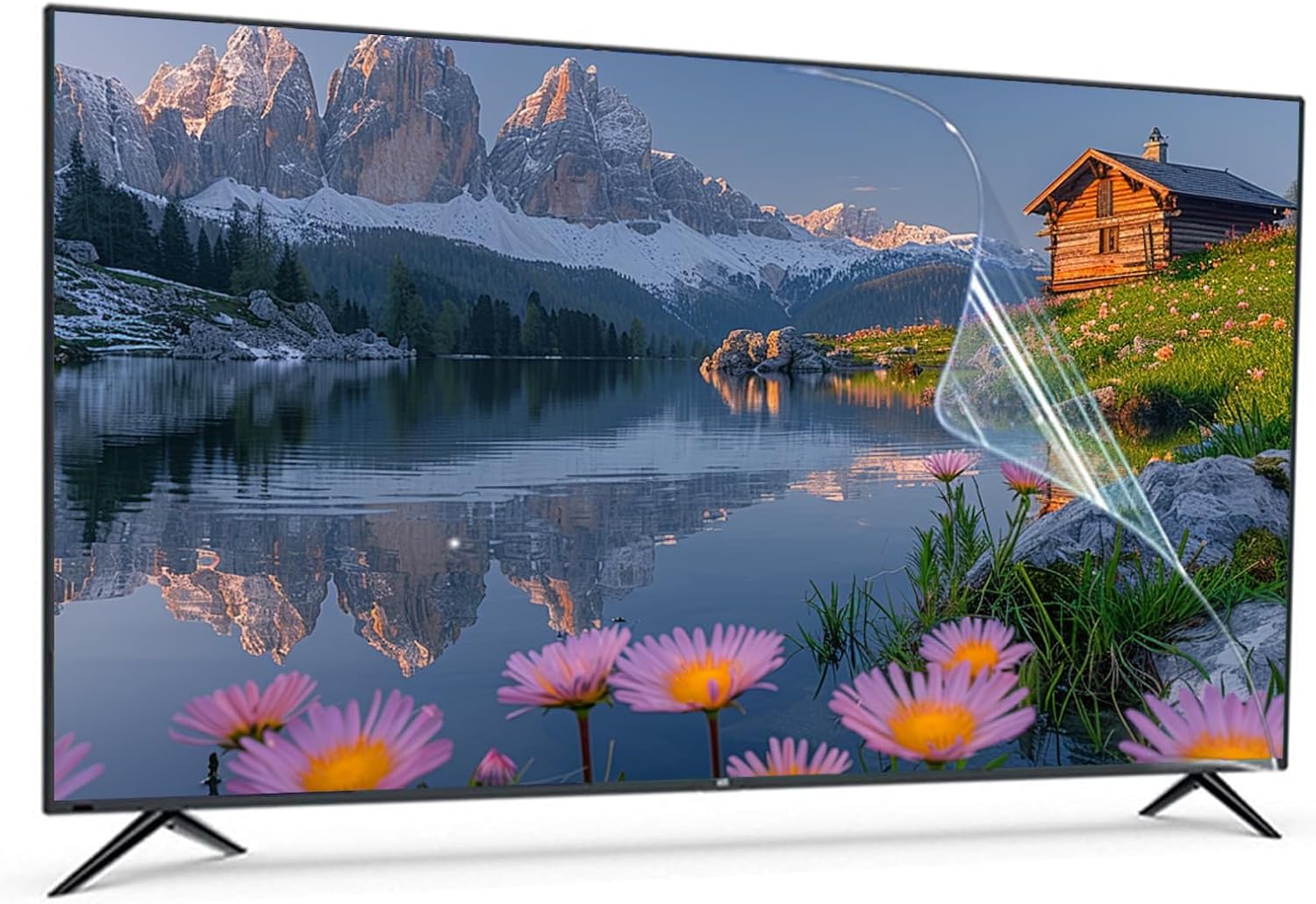 Anti Blue Light TV Screen Protector, Anti Glare Film for 50-75 Inch TV Anti UV Film Protection Eyes - No Bubble Anti-Scratch Injury for LCD, LED, OLED & QLED,50in(1095 * 616mm)