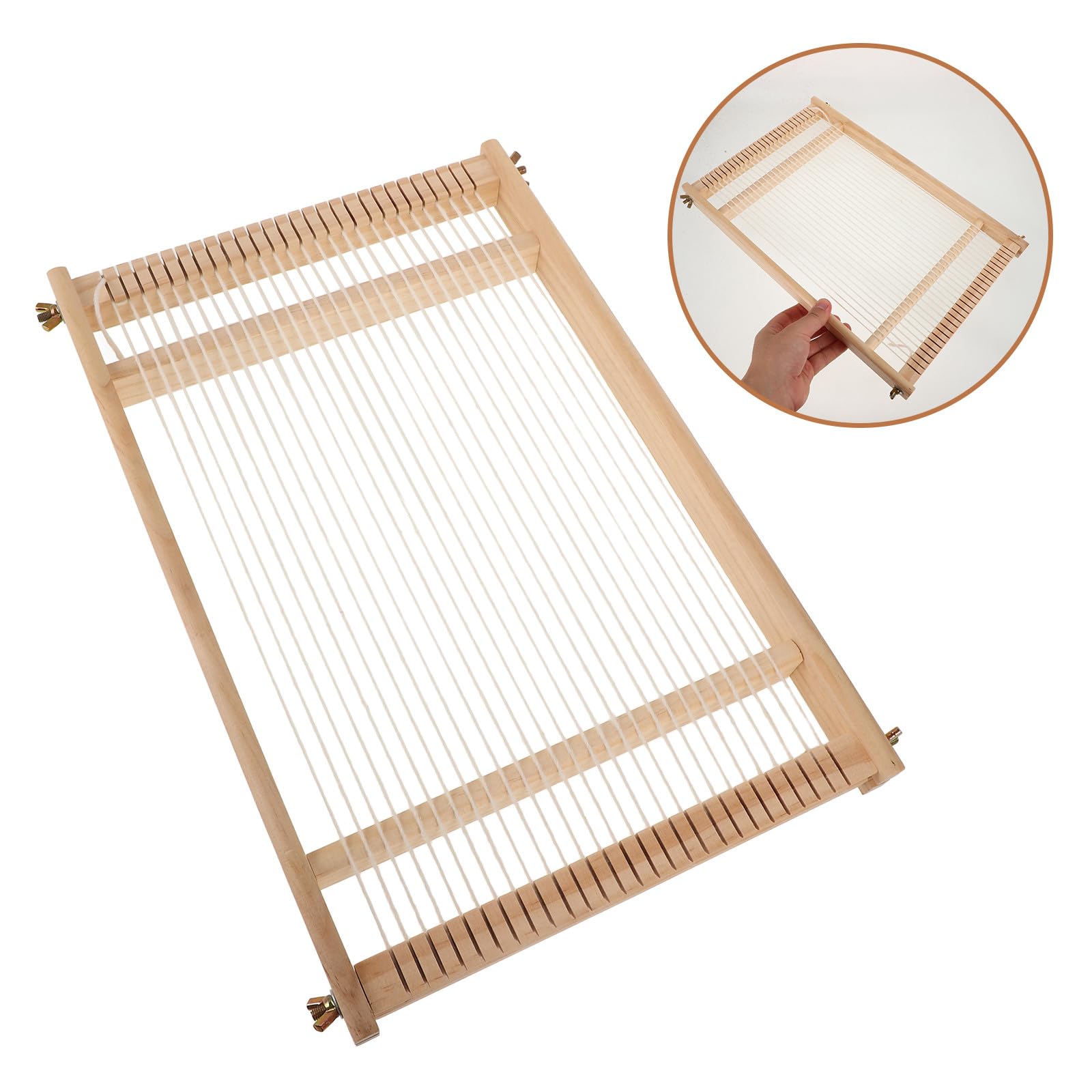 TOYANDONA Telar Manual de Madera para Tapiz de Pared, Fácil Ensamblaje y Operación Simple, Kit de Bricolaje para Niños y Jóvenes en Manualidades Color Aleatorio
