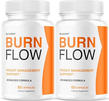 2 Pack Burn Flow Capsules - Official Burn Flow Loss Capsules Premium Supplement Support Healthy Digestion, BurnFlow Pills Advanced Formula for Overall Health & Wellness, 120 Capsules for 2 Months