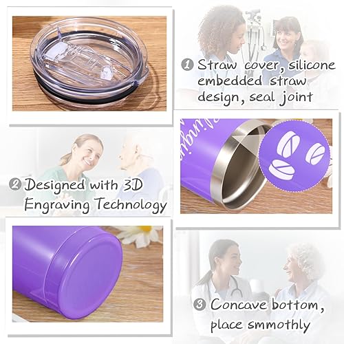 Miniatura 4 de Boao Regalos para técnicos de farmacia, taza de graduación de 20 onzas con tapa y pajilla, pastillas para pagar las facturas, regalo de