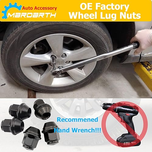 Miniatura 5 de Juego de 20 tuercas de rueda de fábrica OEM de 0.472 in x 1.5 para Focus Fusion Escape Ranger MKC MKZ Fiesta Stock Ruedas grandes de bellota asiento