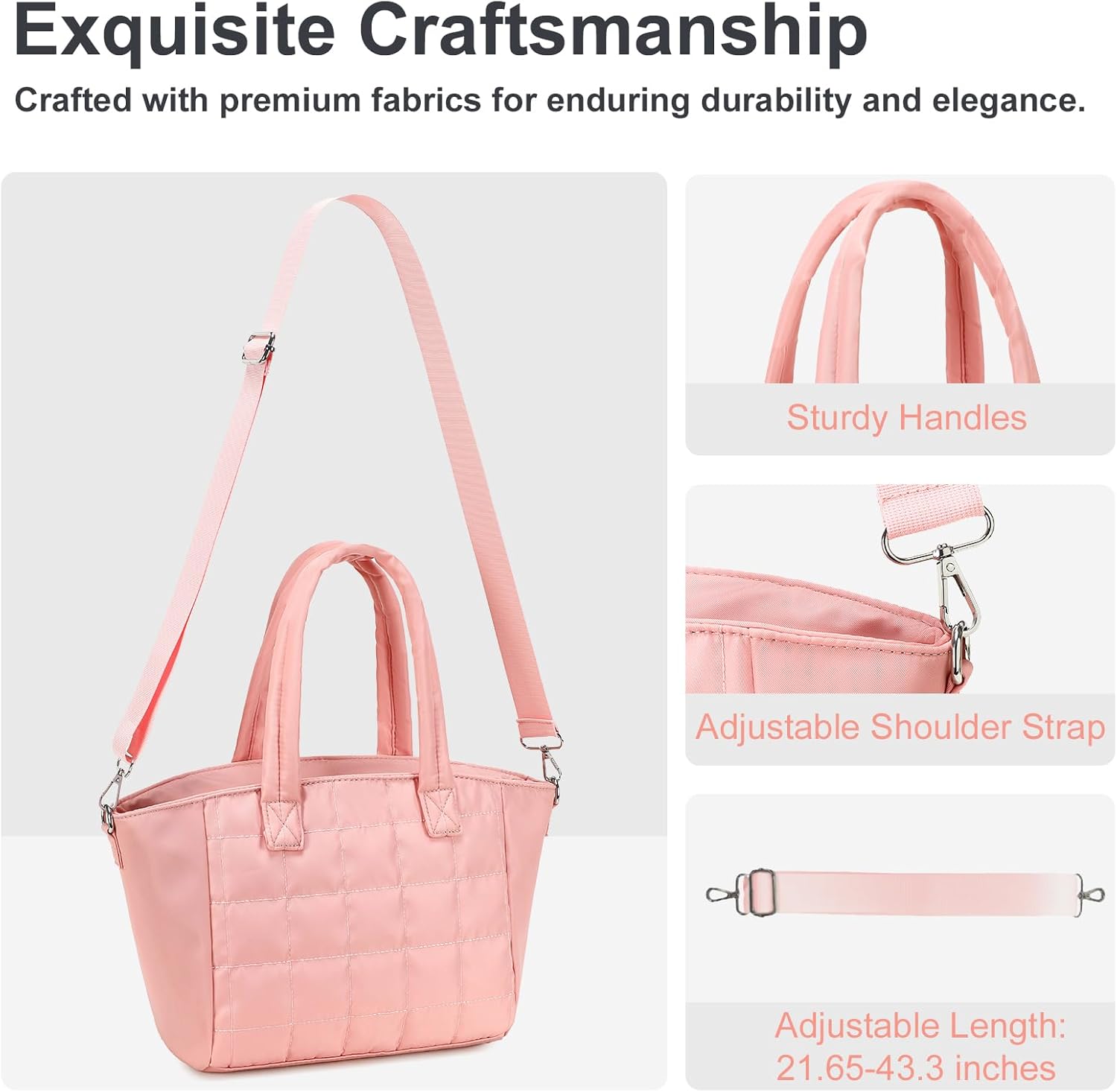 LOIDOU Lunch Box for Women Girls Insulated Lunch Bag Large Lunch Tote Bag, Pink Lunch Bag - Image 7