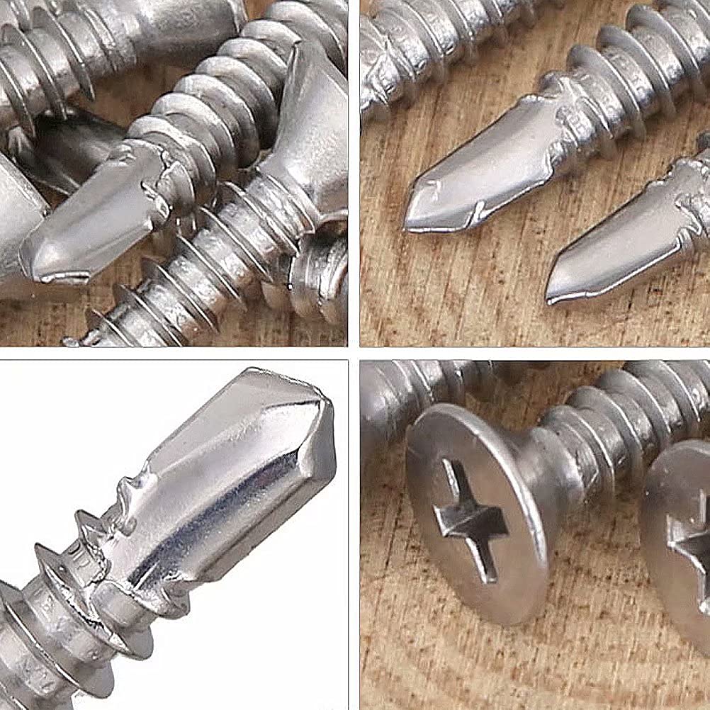 Dreneco Drilling Tail Screws Cross Flat Head Self-Drilling Screws Self-Tapping Screws, M3.9×25mm,50 pcs, M3.9*25mm,50pcs - Image 4