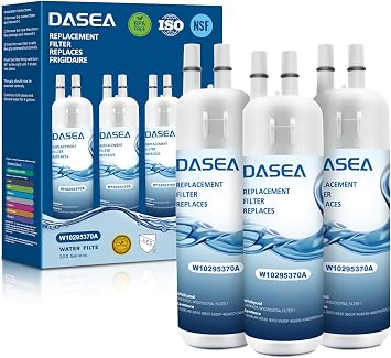 DASEA W10295370A Filter Replacement Compatible with W10295370, Filter 1, EDR1RXD1, WHR1RXD1, P8RFWB2L, P8WB2L, P4RFWB, 46-9930, 46-9081 3 Pack