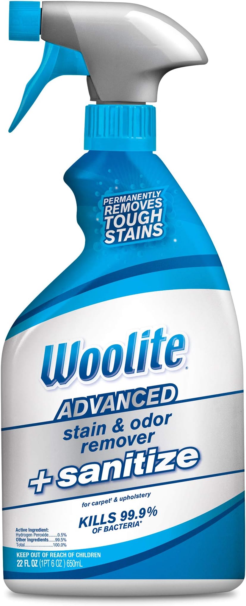 Bissell Woolite Advanced Stain & Odor Remover + Sanitize, 22floz