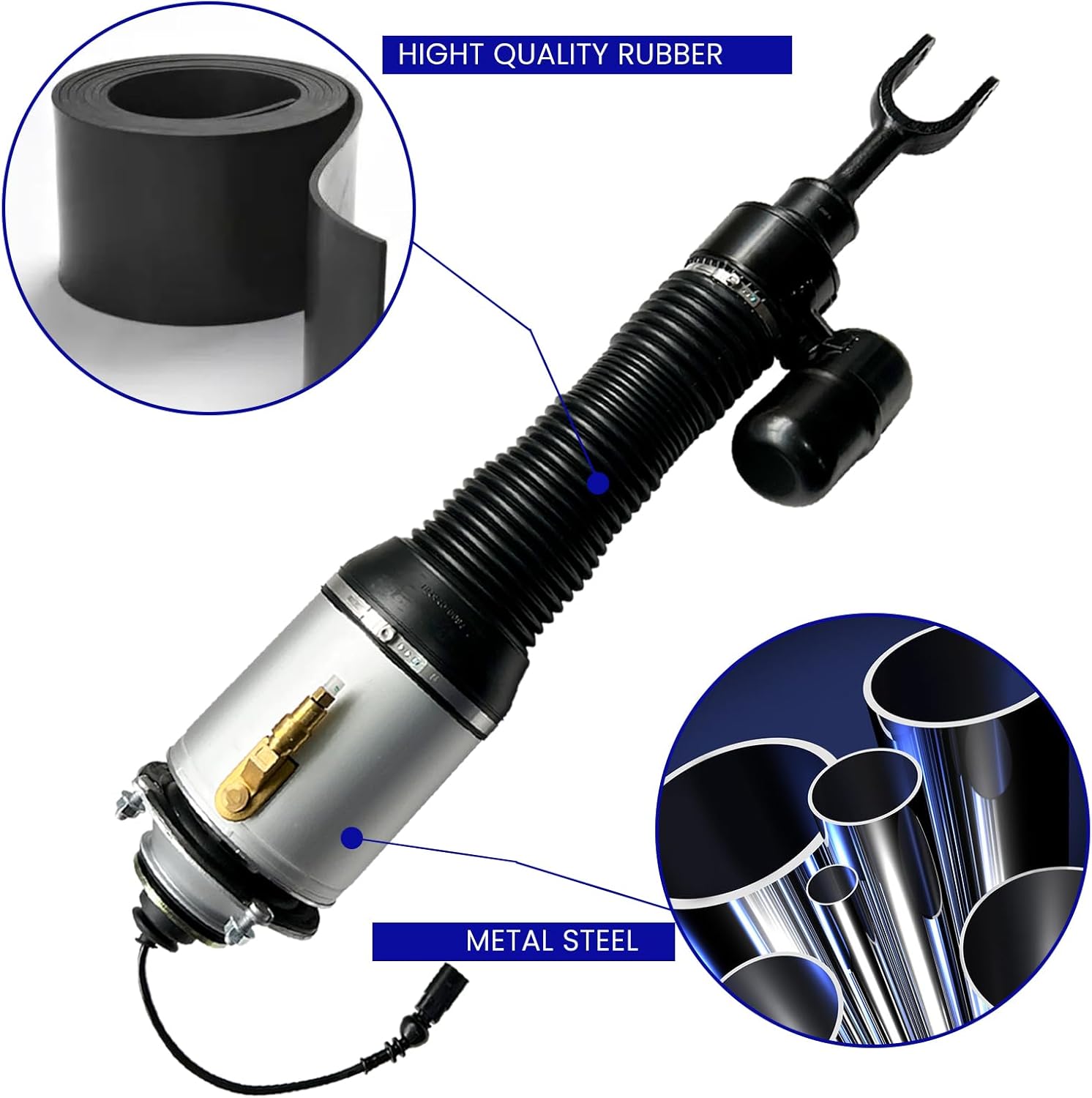 Front Right Air Strut Suspension Replacement for 03-17 Bentley Continental GT/Flying Spur, 04-06 Volkswagen Phaeton OEM Replace Number 3W0616040M, 3W8616040K