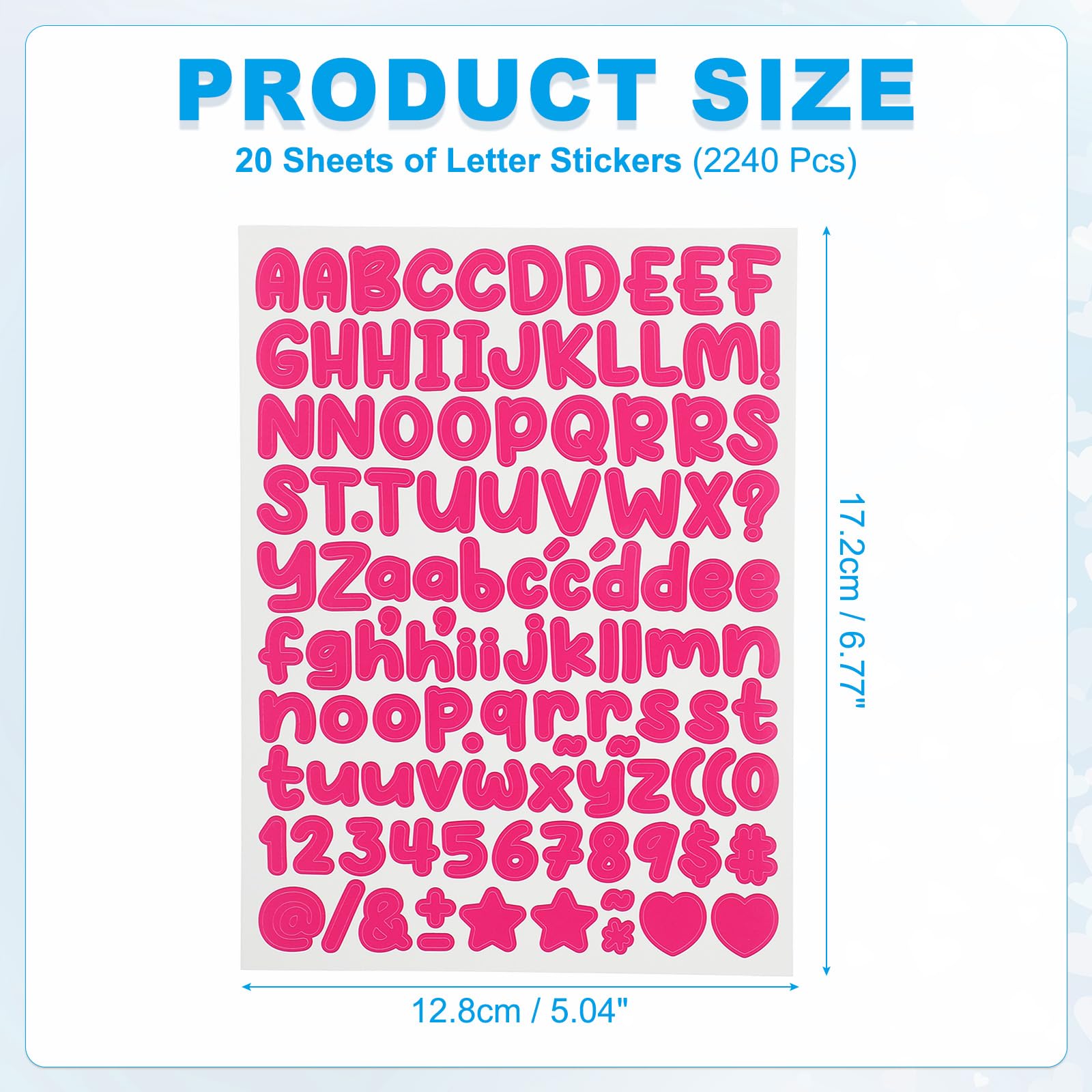 PATIKIL 20 Sheets Letter Stickers - Image 2