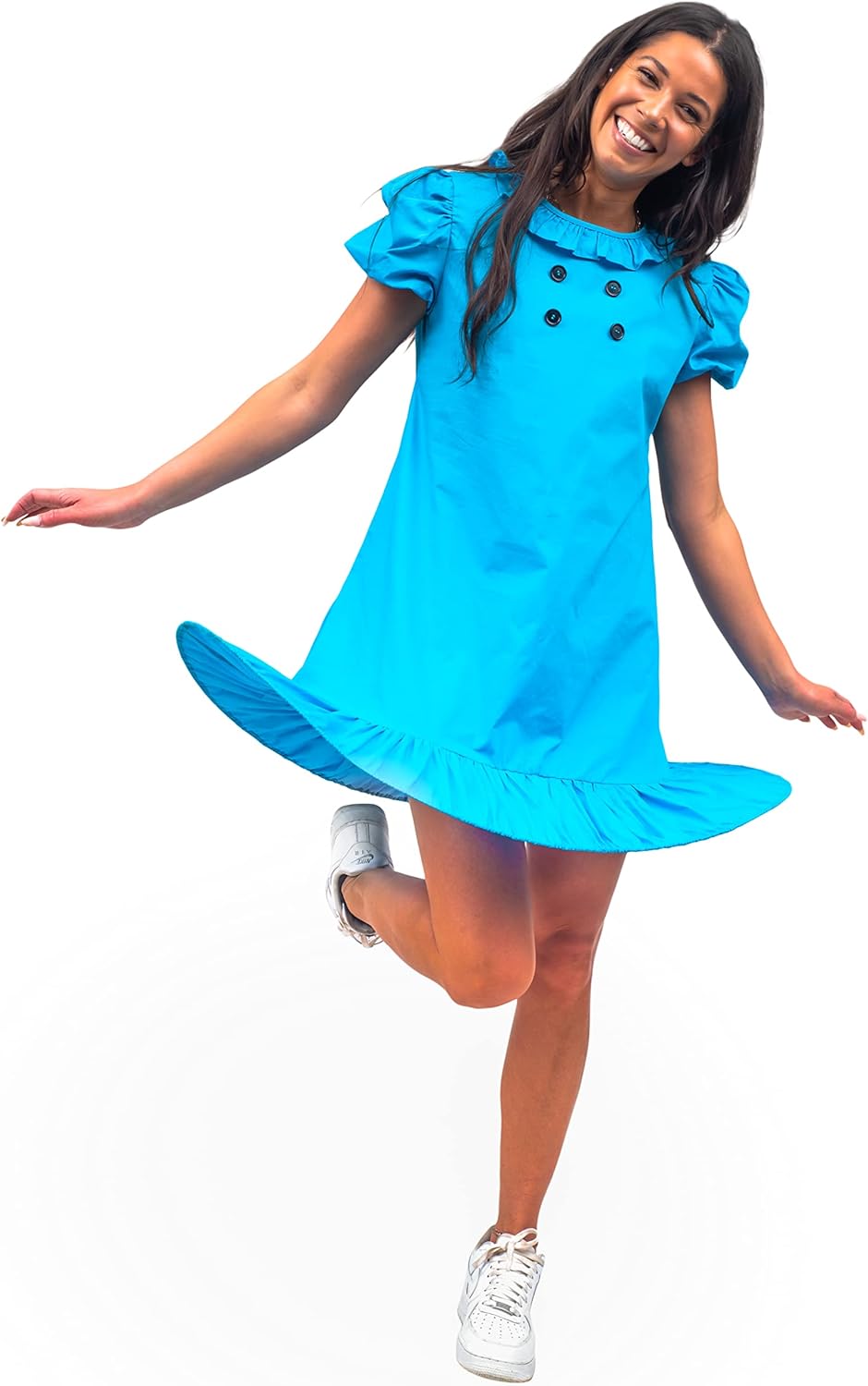 Lucy Comic Strip Good Grief Adult Halloween Costume Cosplay Blue Dress - Image 6
