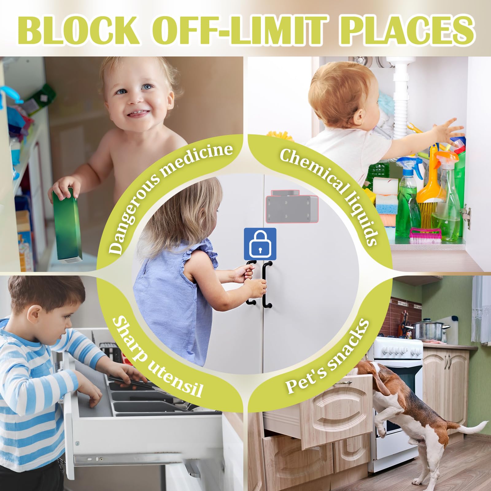 Anweller Smart Cabinet Lock,Smart Cupboard Locks for Children,Hidden RFID Bluetooth Drawer Locks,Baby Proofing Child Safety Cupboard Locks for Liquor Cabinet Drawer Cupboard Desk Dresser Adults Black - Image 3