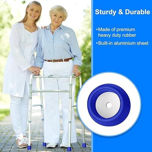 Miniatura 21 de supregear Puntas para caminar (paquete de 4), puntas de repuesto de goma resistente de 1 1/8 pulgadas para caminante, cómoda, silla de ducha, banco