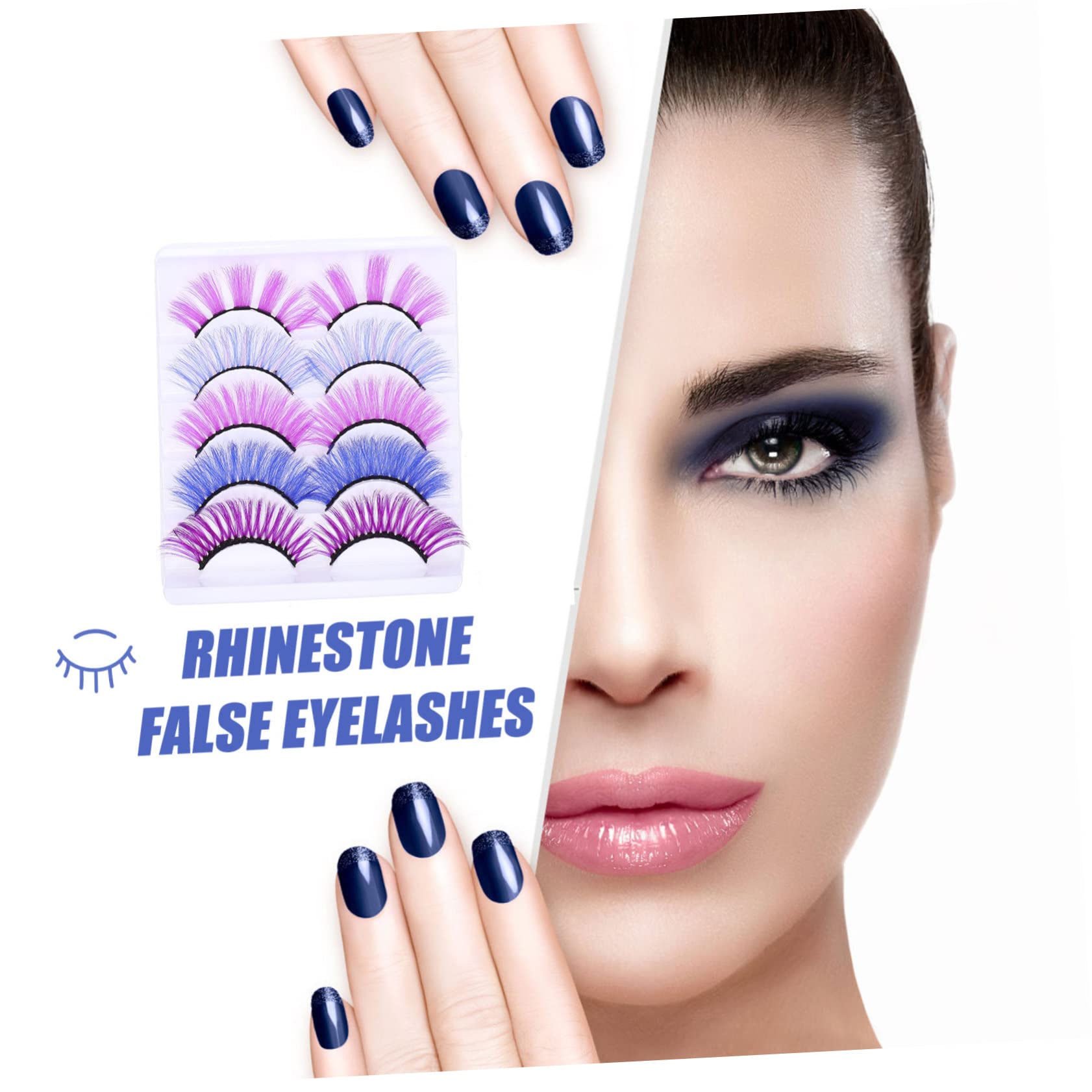 FRCOLOR 25pares Pestañas Postizas Coloridas Extensiones De Pestañas Suaves Para Maquillaje Profesional y Eventos Especiales