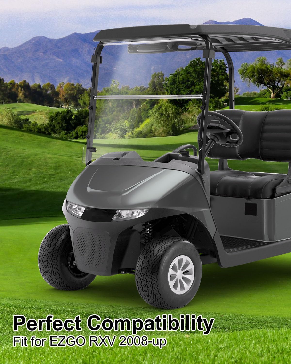 Golf Cart Brake & Accelerator Pedal Pad Cover Kit Fit for EZGO RXV 2008-Up Gas and Electric Vehicles Replace 600252 600255 610471 610529