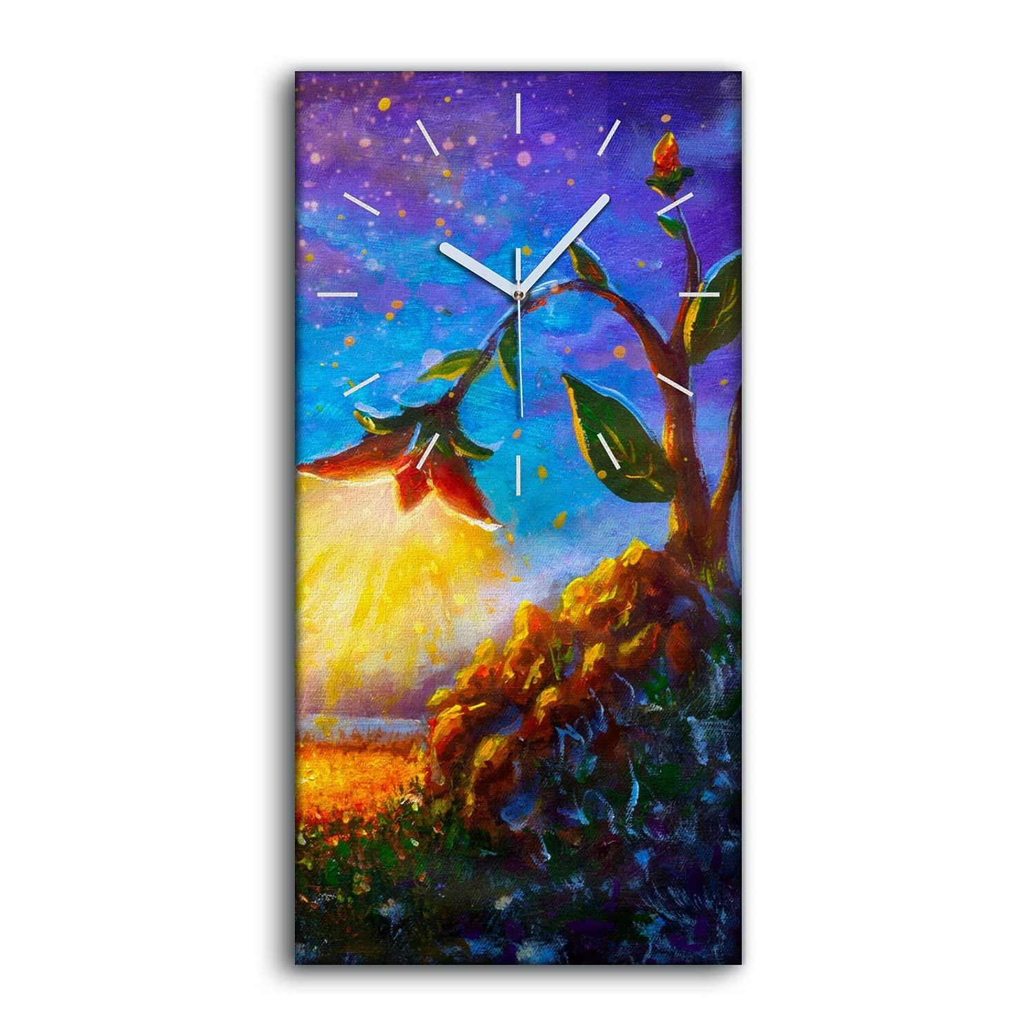 Horloge sur Toile Salon et Chambre Décoration Silencieuse Conte de Fées