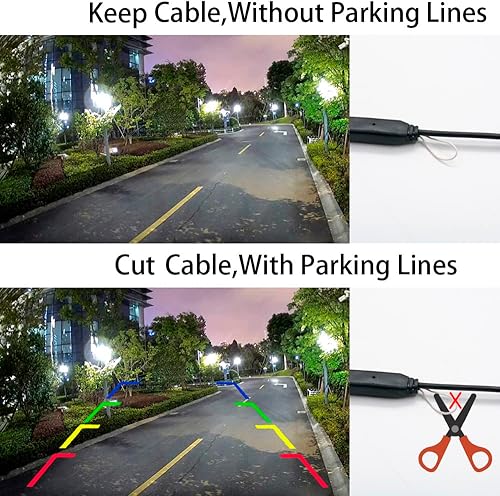 Miniatura 5 de Vlicevrn HD Cámara de visión trasera para automóvil con mango de maletero con lente de ojo de pez, visión nocturna, cámara de estacionamiento de