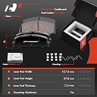 Vista 4 de A-Premium Rotores de freno de disco sólido delanteros y traseros + pastillas de cerámica compatibles con modelos seleccionados de Mazda - 6 2003