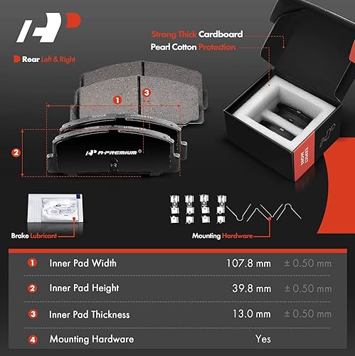 Miniatura 4 de A-Premium Rotores de freno de disco sólido delanteros y traseros + pastillas de cerámica compatibles con modelos seleccionados de Mazda - 6 2003
