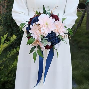 Wedding Hand-Throwing Flower, 12in Bride Bouquet, Bride Bridesmaid Bouquet for Wedding Shooting Prop
