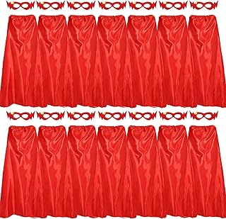 D.Q.Z Bulk Superhero-Capes and Masks for Adults 14 Sets Superhero Party Capes Dress Up