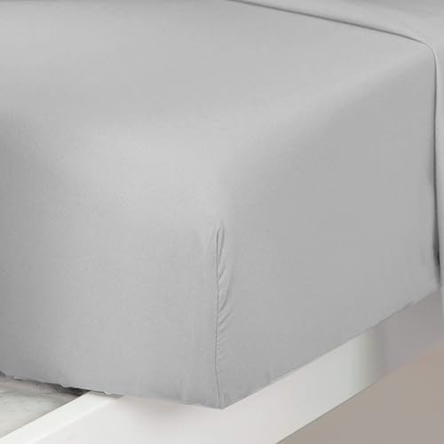 Miniatura 2 de PLAIN PRINTED LINEN Juego de sábanas de 3 piezas para niños pequeños, sábana bajera ajustable 100% algodón, sábana encimera y funda de almohada tipo