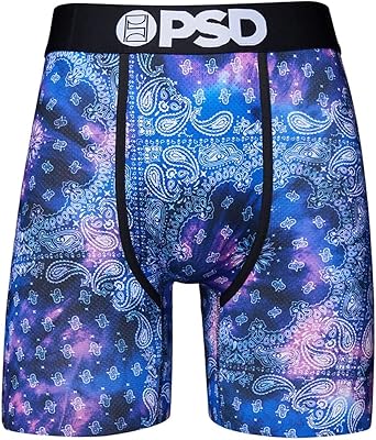 PSD Mens Bandana Deep Dye Micro Mesh Boxer Briefs, Blue, XXL