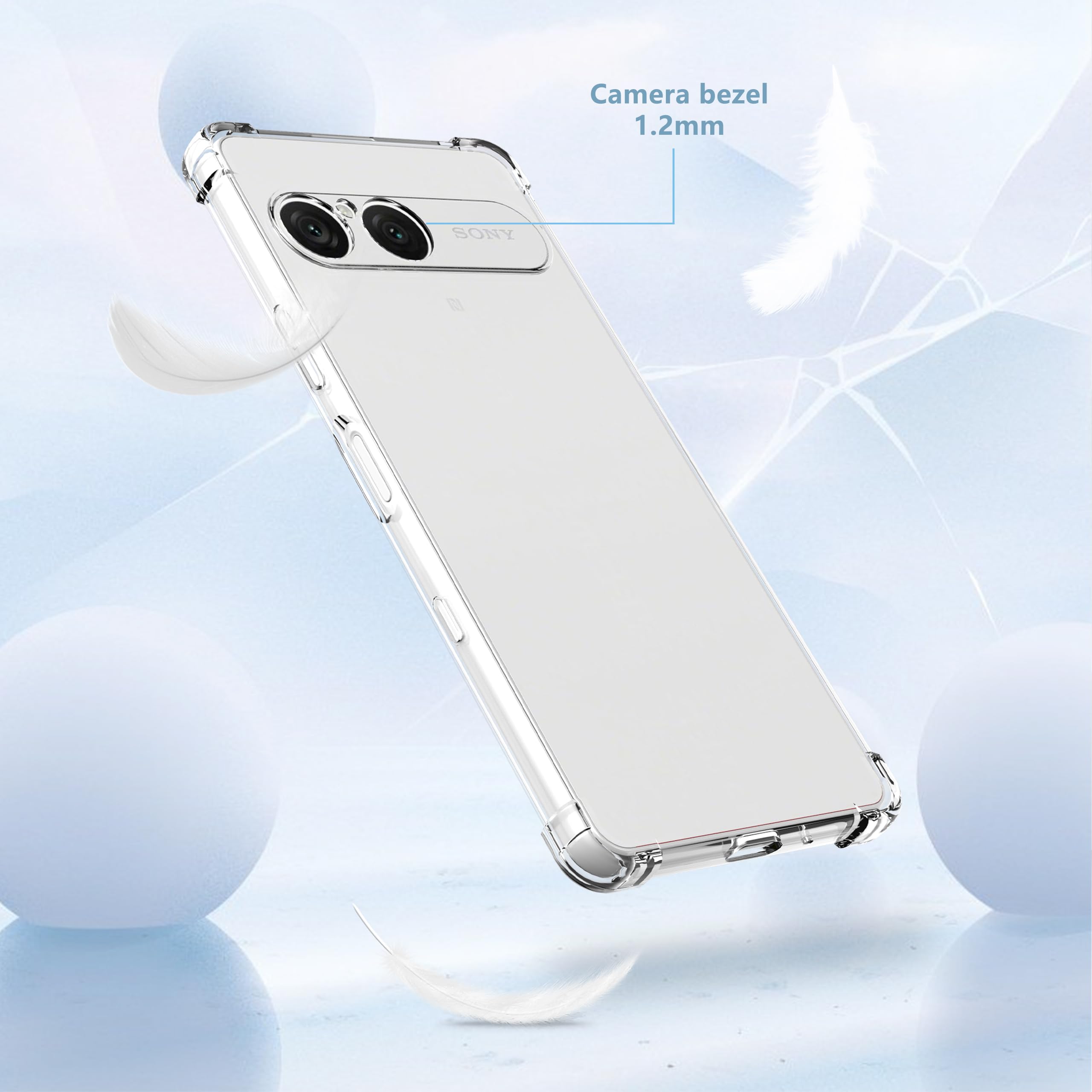 Anoowkoa Etui do Sony Xperia 10 VII z 2 szt. ochraniaczy ekranu, TPU i PC hybrydowe akrylowe smukłe etui na telefon, nigdy nie żółkłe ultra przezroczyste kryształowe ochronne twarde etui na tył