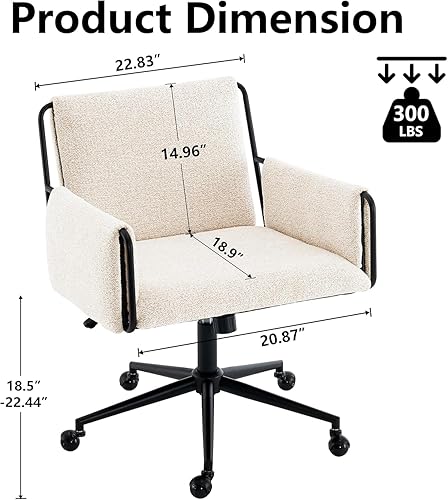 Miniatura 2 de Kidol & Shellder Silla de oficina en casa giratoria 002 silla de escritorio sin brazos, silla de oficina tapizada de piel sintética, sillas de