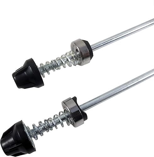 Miniatura 11 de DEER U Road Mountain Bicycle MTB Wheel Hub Front and Rear Skewers Quick Release Clip Bolt Lever Axle QR 145/180 mm, a Pair Negro