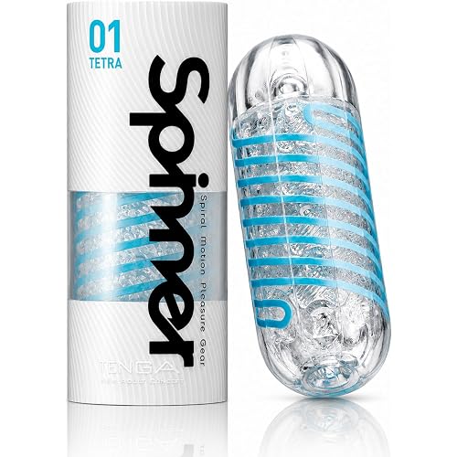 TENGA | Adult Toys | Spinner 01 Tetra | Male Masturbator with Spiral Motion | Reusable TPE Material | Made in Japan