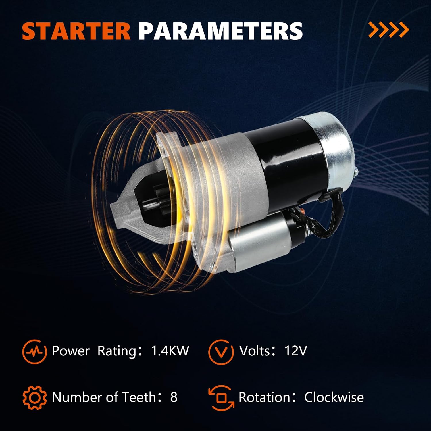 17810 Starter New Compatible with 2003-2006 Sorento L4 2.0L - Replaces# 17810N, 3610035900, 3610035900RU, TM000A19301