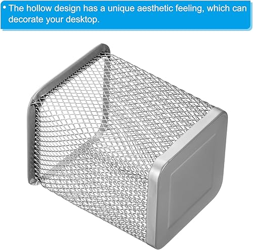 Miniatura 4 de PATIKIL Soporte de malla para bolígrafo, portalápices, cesta para lápices, organizador de casillero de tazas, soporte cuadrado para brochas de