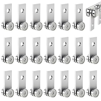 304 Stainless Steel 2-Wheel Trolley Assembly Rollers, 2 Bearings Strut Channel Trolley Hardware, Stable Strut Roller Trolley for 1-5/8