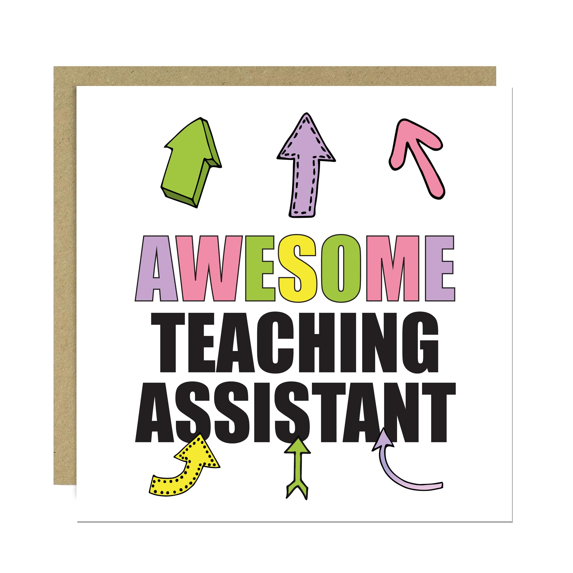 RED OCEAN Card For Teaching Assistant AWESOME Teaching Assistant Card Teacher Appreciation To Say Thank You Teacher For Women Novelty Leaving Keepsake