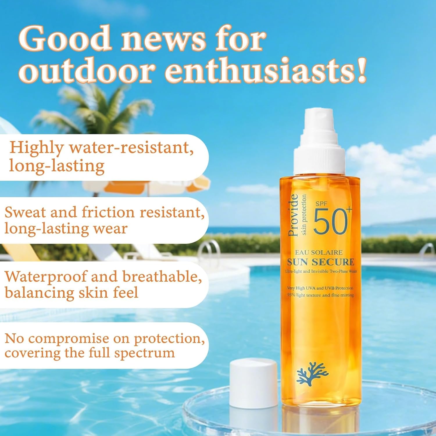 Eau Solaire Sun Secure SPF 50+ Sun Protection Spray — Suitable for All Skin Types, 200ml