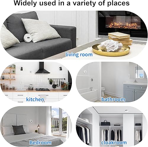 Miniatura 8 de Detector de gas natural a prueba de explosiones, alerta de fugas de gas CH4propano ultra sensible con sirena de 85 dB y luz estroboscópica, batería