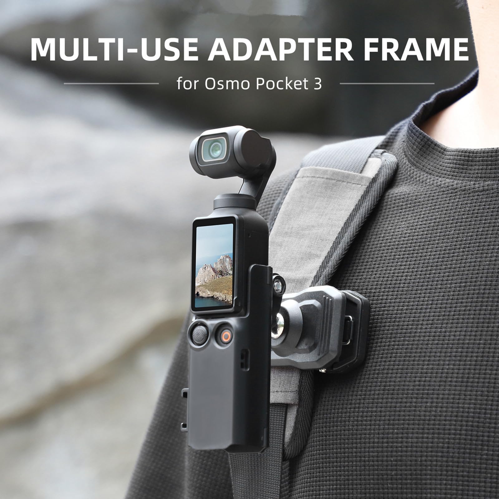 Portable ABS Extended Protective Frame with Cold Shoe Interface Multi-purpose Extended Frame Adapter for DJI Osmo Pocket 3