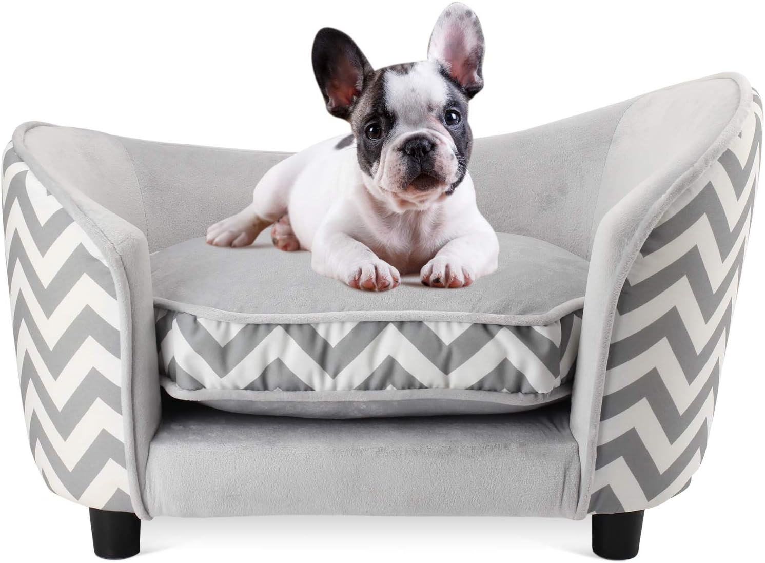 WANTRYAPET Orthopedic Dog Bed Lounge Sofa, Snuggly Sleeper with Solid Orthopedic Foam, Removable Washable Cushion Cover 27" (W) X 16"…