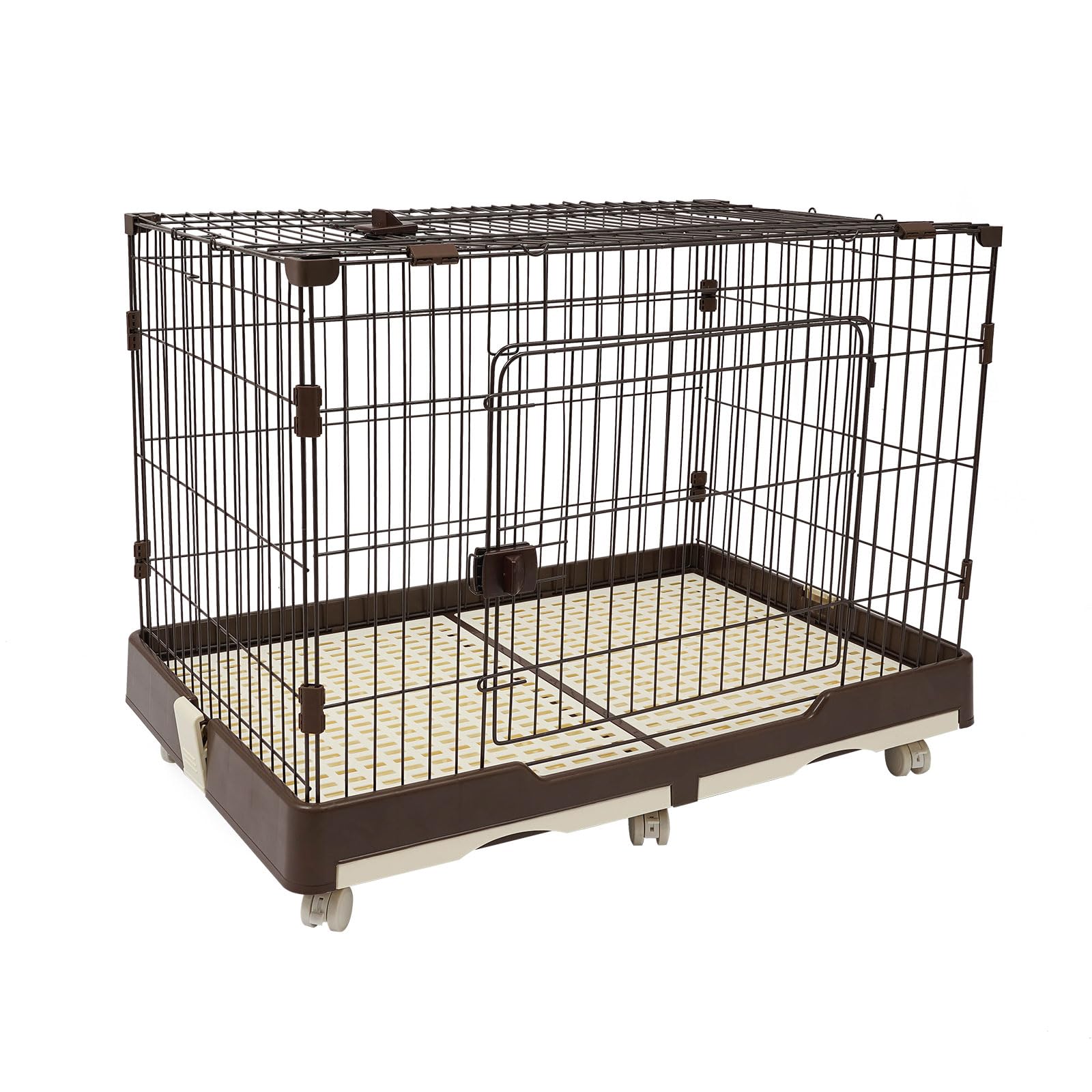 Gabbia per cani, 99 x 62 x 75 cm, cuccia per cani con base rimovibile per la casa di grandi dimensioni, moderna casa per cani
