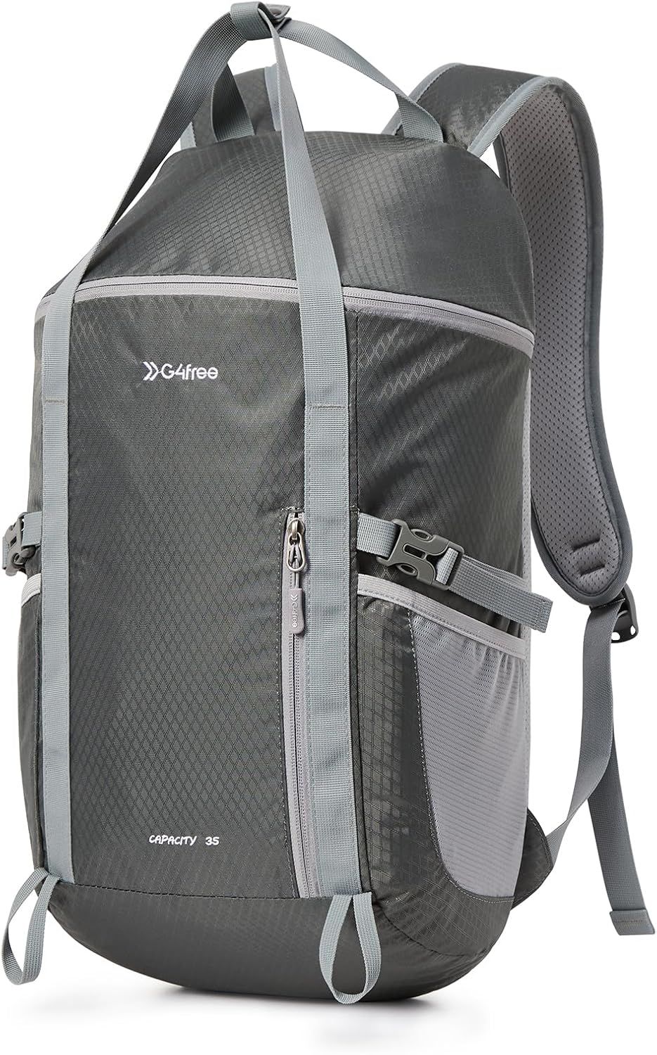 G4Free 35L Travel Daypack Waterproof Hiking Backpack for Camping Outdoor Sports Men Women (Dark Grey)