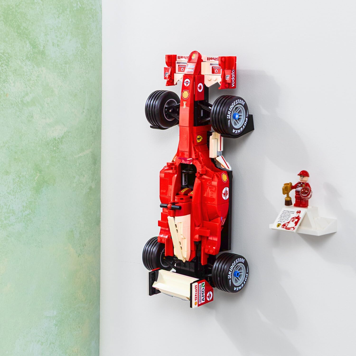 Wall Mount Bracket Compatible with Lego Icons Ferrari F2004 11375 - Securely Display Your Car - Car NOT Included