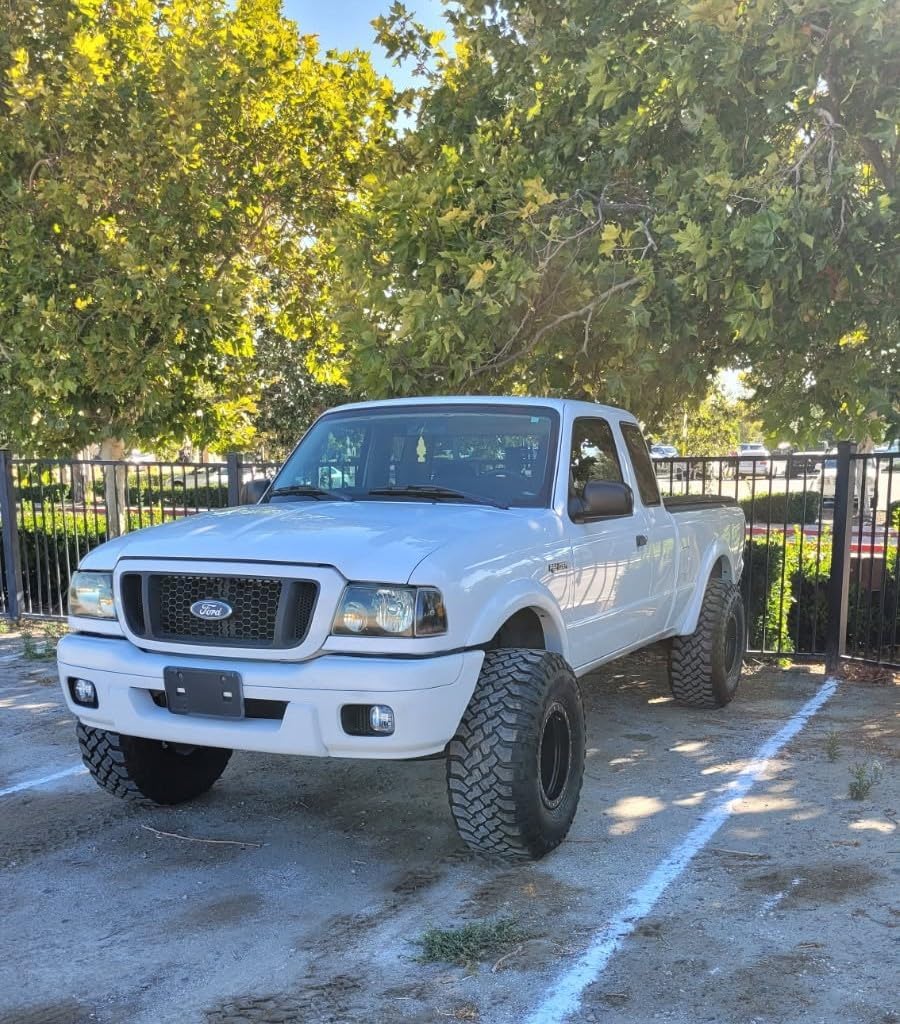 RTZ - Compatible with Ford Ranger Pickup Full Lift Kit 3" Front Lift Coil Spring Spacers + Rear 2" Lift Block Kit + Set of Doestch Tech Premium Nitrogen Gas Charged Shocks 6 Cylinder Motor 2WD