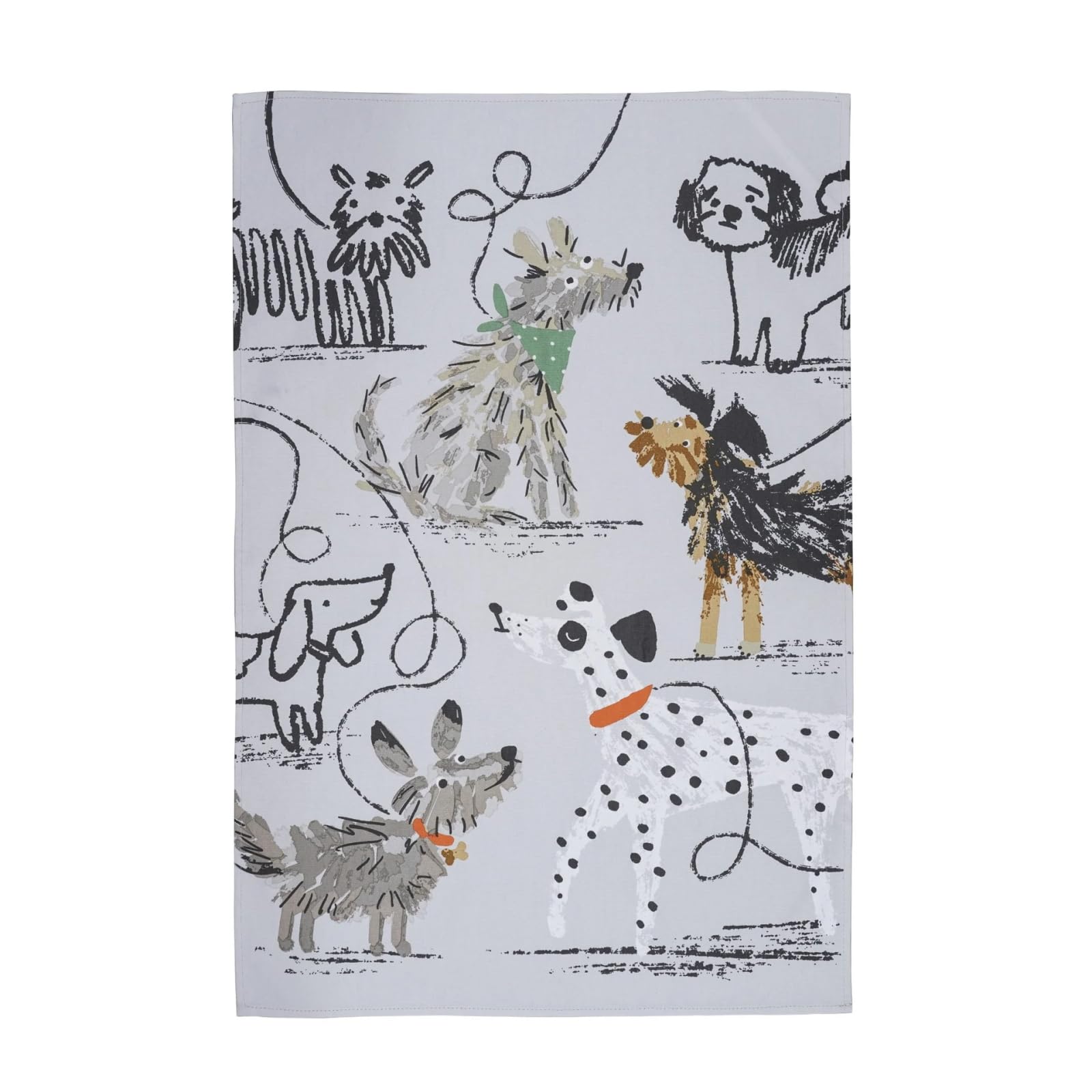 B&Q -  Dog Days Animal Print 100% Cotton Tea Towel