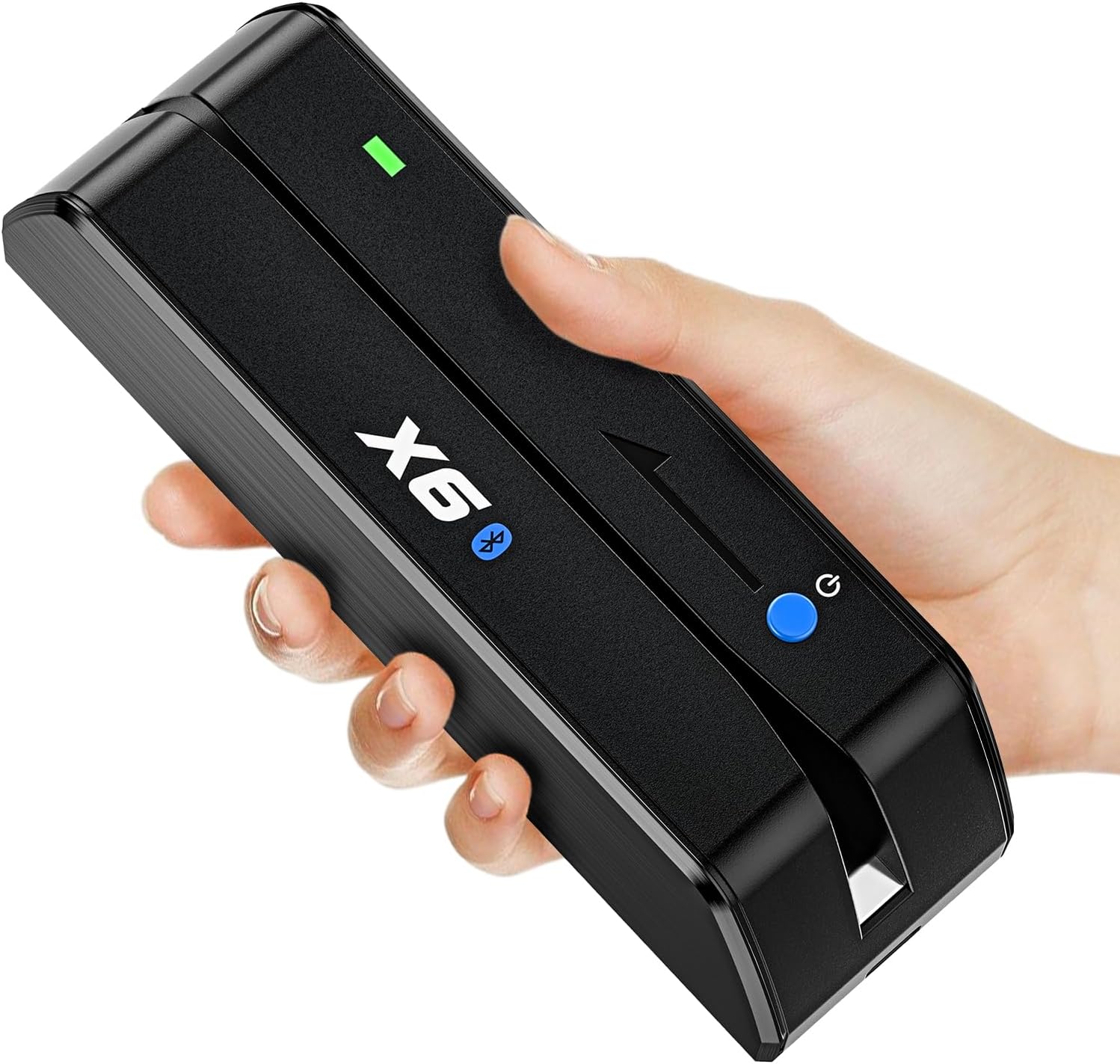 MSR605X/MSR X6BT Magnetic Stripe Card Reader-Writer, USB & Bluetooth 4.1 Magstripe Encoder for Windows/Mac/Android, 3-Track Swipe Encoder-Black