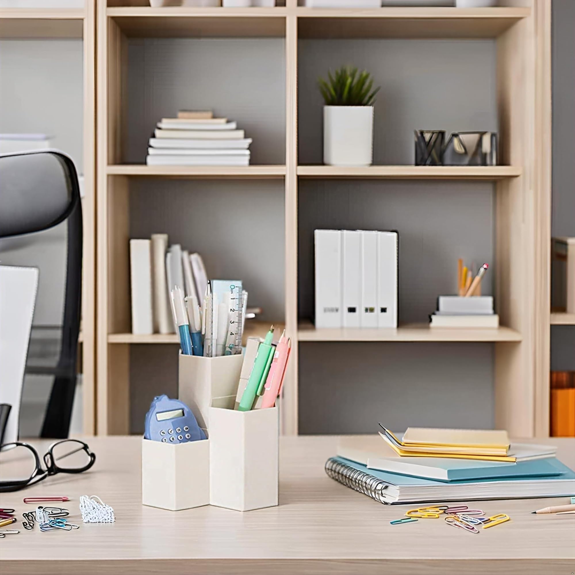 Stifteköcher Stifte Halter Desktop-Stifthalter Desktop-Zubehör For Büro, Schule, Zuhause Schreibtisch-Organizer(White)