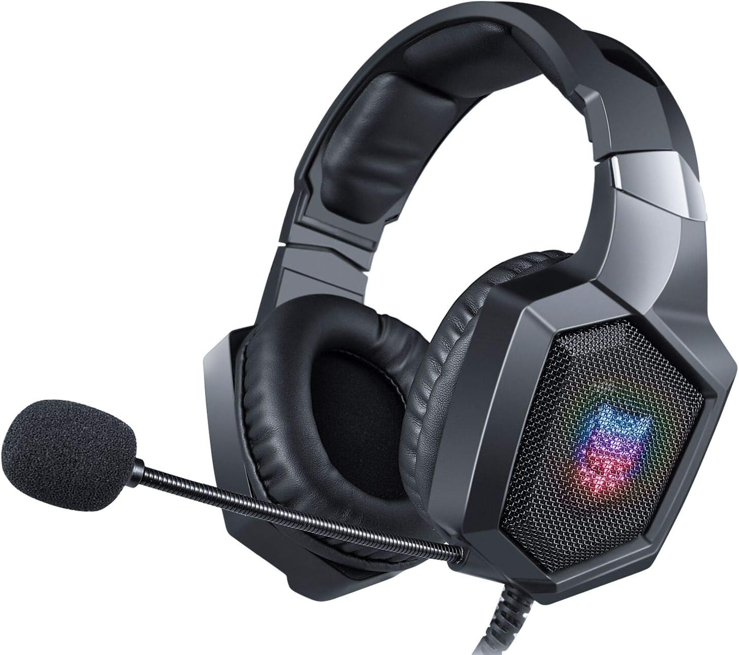 Hisionlee Gaming Headset for PS4,Xbox one,On Ear Headphone with Mic for PC,Mac,iPad(Black)